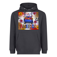 Smoke Fourth Of July America Truck Heavyweight Hoodie - FaDigitalArtStudio
