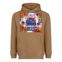Toasted Coconut Fourth Of July America Truck Heavyweight Hoodie - FaDigitalArtStudio