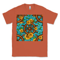 Copper Lake Boat Rudder And Sunflowers Seamless Pattern Classic Tee - BundleAndBundleShop