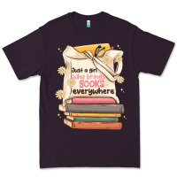 Just A Girl Who Brings Books Everywhere Premium Tee | Teevron