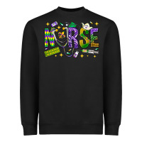 Black Mardi Gras Nurse Heavyweight Sweatshirt - NancyCooperArtShop