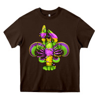 Chocolate Brown mardi gras crawfish fleur de lis Heavy Core Tee - Jasminsmagicworld