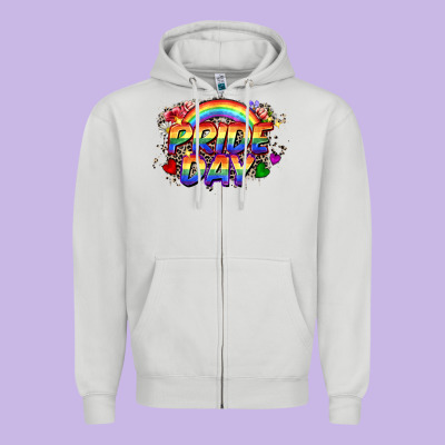 Pride Day Zipper Hoodie Designed By Cowgirlartshop