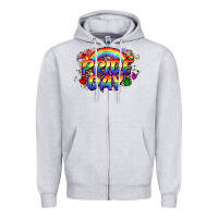 Heather Grey Pride day Zipper Hoodie - CowGirlArtShop