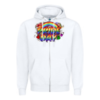 White Pride day Zipper Hoodie - CowGirlArtShop