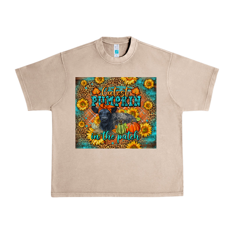 Fall Cutest Pumpkin In The Patch Cute Cow Tumbler Urban Heavy Tee by LillyAllenDesigns | Teevron