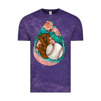 Cloud Purple baseball and western roses teardrop  3 Vintage Tee - BundleAndBundleShop