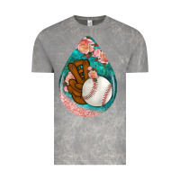 Cloud Rock baseball and western roses teardrop  3 Vintage Tee - BundleAndBundleShop