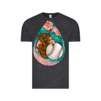 Baseball And Western Roses Teardrop  3 Vintage Tee | Teevron