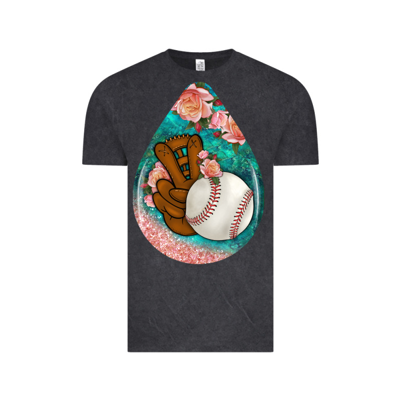 Baseball And Western Roses Teardrop  3 Vintage Tee by BundleAndBundleShop | Teevron