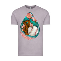 Vintage Zinc baseball and western roses teardrop  3 Vintage Tee - BundleAndBundleShop