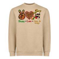 Mushroom Peace Love Cinco De Mayo Heavyweight Sweatshirt - texasbilliewilder