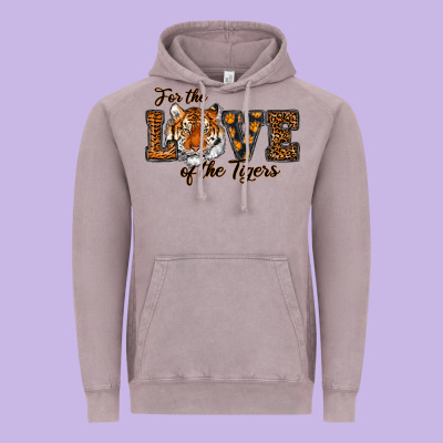 Love Of The Tigers Vintage Hoodie Designed By Ranaportraitstore