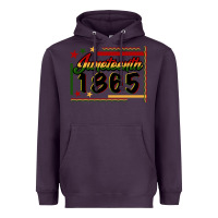 Plum Juneteenth 1865 Heavyweight Hoodie - FaDigitalArtStudio