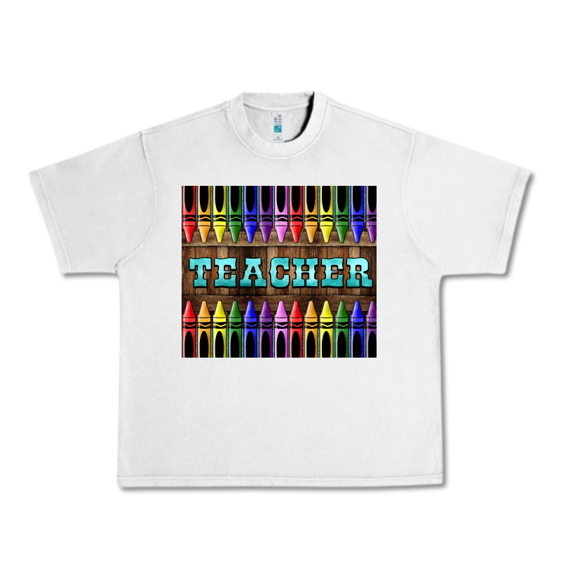 Teacher Crayons Tumbler Urban Heavy Tee by LillyAllenDesigns | Teevron