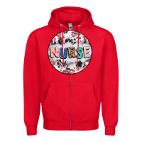 Red nurse coaster Zipper Hoodie - CowGirlArtShop