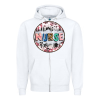 White nurse coaster Zipper Hoodie - CowGirlArtShop