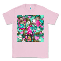 Bubblegum Pink Hairdresser Gnomes With Hearts And Pearls With Leopard Classic Tee - BundleAndBundleShop