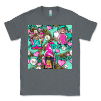 Charcoal Heather Hairdresser Gnomes With Hearts And Pearls With Leopard Classic Tee - BundleAndBundleShop