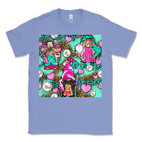 Colony Blue Hairdresser Gnomes With Hearts And Pearls With Leopard Classic Tee - BundleAndBundleShop