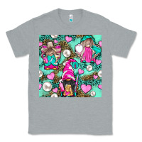 Heather Grey Hairdresser Gnomes With Hearts And Pearls With Leopard Classic Tee - BundleAndBundleShop