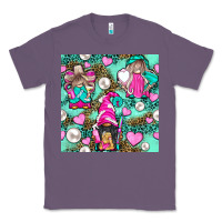 Lavender Hairdresser Gnomes With Hearts And Pearls With Leopard Classic Tee - BundleAndBundleShop
