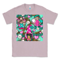 Lilac Hairdresser Gnomes With Hearts And Pearls With Leopard Classic Tee - BundleAndBundleShop