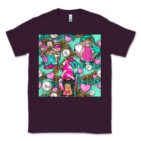 Plum Hairdresser Gnomes With Hearts And Pearls With Leopard Classic Tee - BundleAndBundleShop