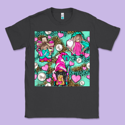Hairdresser Gnomes With Hearts And Pearls With Leopard Classic Tee Designed By Bundleandbundleshop