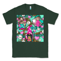 Sports Green Hairdresser Gnomes With Hearts And Pearls With Leopard Classic Tee - BundleAndBundleShop