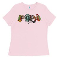 Western Christmas Papa Claus Sunflowers And Cactus Ladies Tee | Teevron