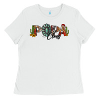 White western christmas papa claus sunflowers and cactus Ladies Tee - Jasminsmagicworld