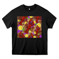 Black mardi gras crawfish and lemons Heavy Core Tee - Jasminsmagicworld
