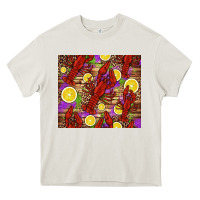 Cream mardi gras crawfish and lemons Heavy Core Tee - Jasminsmagicworld