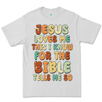 Dove Grey jesus loves me this i know for the bible tells me Premium Tee - MaliasSmallBusiness