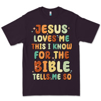 Plum jesus loves me this i know for the bible tells me Premium Tee - MaliasSmallBusiness