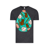 Vintage Black baseball and western roses teardrop  5 Vintage Tee - BundleAndBundleShop