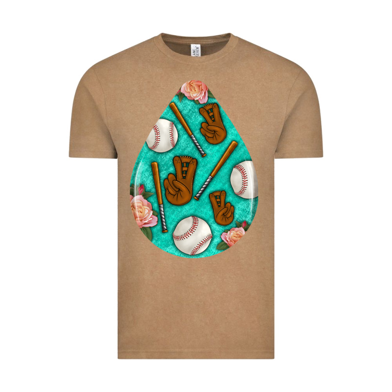 Baseball And Western Roses Teardrop  5 Vintage Tee by BundleAndBundleShop | Teevron
