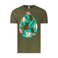 Vintage Olive baseball and western roses teardrop  5 Vintage Tee - BundleAndBundleShop