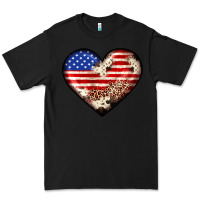 Black western usa flag heart Premium Tee - JahusDesignShop