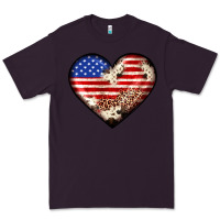 Plum western usa flag heart Premium Tee - JahusDesignShop