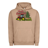Pigment Burro merry Christmas tractor tree Urban Hoodie - CowhideDigitalArt