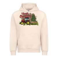 Sandshell merry Christmas tractor tree Urban Hoodie - CowhideDigitalArt