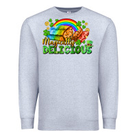 Heather Grey magically delicious St. Patricks Day Premium Sweatshirt - FaDigitalArtStudio