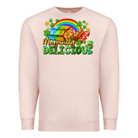 Pale Pink magically delicious St. Patricks Day Premium Sweatshirt - FaDigitalArtStudio