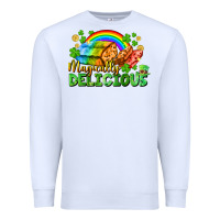 White magically delicious St. Patricks Day Premium Sweatshirt - FaDigitalArtStudio