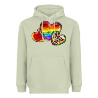 Matcha Pride hearts Heavyweight Hoodie - FaDigitalArtStudio