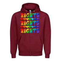 Burgundy Rights rights rights pride Zipper Hoodie - CowGirlArtShop
