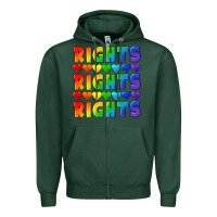 Sports Green Rights rights rights pride Zipper Hoodie - CowGirlArtShop