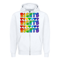 White Rights rights rights pride Zipper Hoodie - CowGirlArtShop